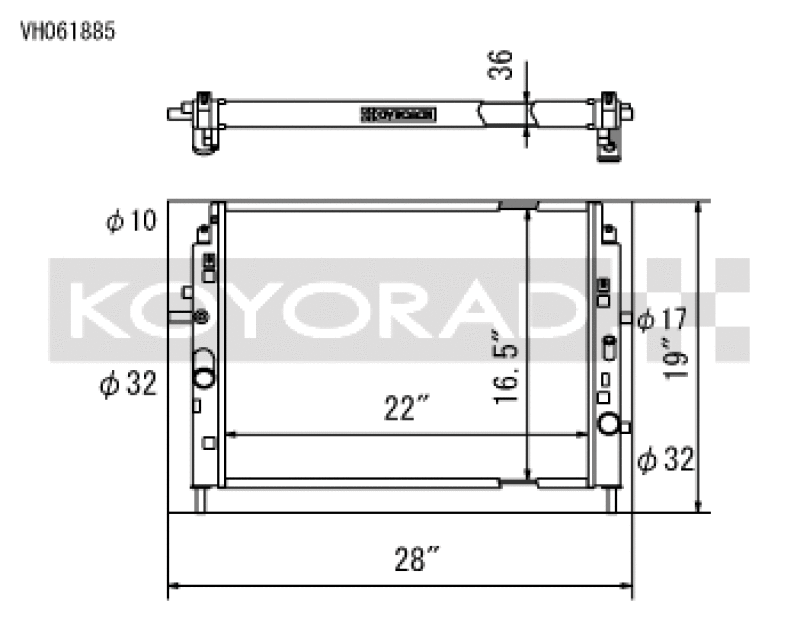 Koyo Aluminum Racing Radiator - 06-13 Mazda MX-5 Miata (MT)