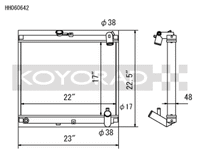 Koyo 86-88 Mazda RX-7 FC NA/Turbo (MT) Radiator - view 1