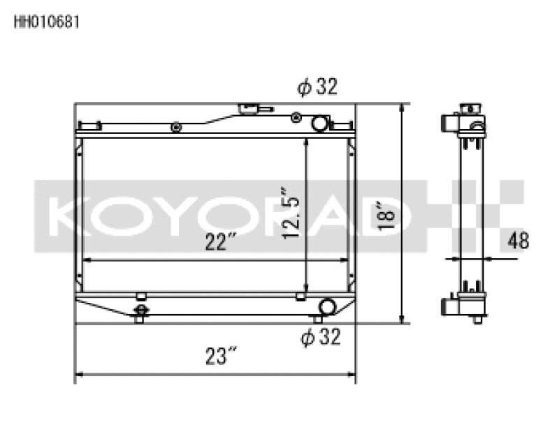 Koyo Aluminum Racing Radiator - 84-87 Toyota Corolla GT-S AE86 4A-GE (MT)