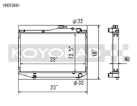 Koyo 84-87 Toyota Corolla GT-S 1.6L 4AGE AE86 Radiator - view 1