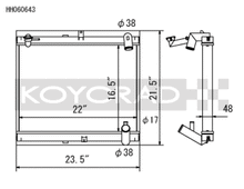 Koyo 89-92 Mazda RX-7 1.3L Late FC Chassis Turbo & Non Turbo Radiator - view 1