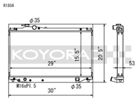 Koyo 93-98 Toyota Supra NA/Turbo (MT) Radiator - view 1
