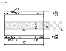 Koyo 93-98 Toyota Supra NA/Turbo (MT) Radiator - view 1