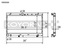 Koyo 2002 Subaru Impreza WRX 2.0L Turbo Radiator - view 1