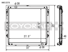 Koyo Toyota 10-13 Tundra 4.6L/07-13 Tundra 5.7L V8 (AT) Racing Radiator *Requires SK-C13* - view 1