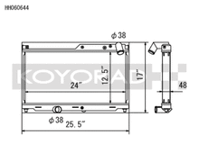 Koyo 93-95 Mazda RX-7 1.3L Turbo Radiator - view 1