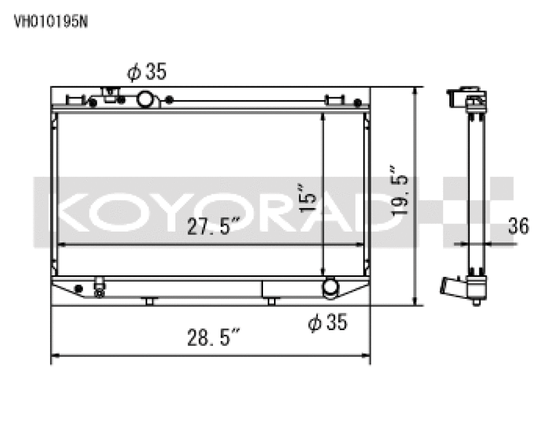 Koyo Aluminum Racing Radiator - 89-92 Toyota Cressida 3.0L 7M-GE (MT)