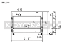 Koyo 68-73 Datsun 510 1.6L (MT) Radiator - view 1