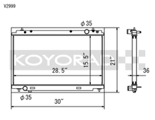 Koyo 07-08 Nissan 350Z VQ35HR (MT) Radiator - view 2