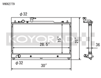 Koyo 06-08 Mazdaspeed 6 2.3L Turbo Radiator - view 1