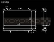 Koyo 89-94 Nissan 180SX/Silvia S13 SR20DET (MT) N-FLO (Dual Pass) Radiator - view 2
