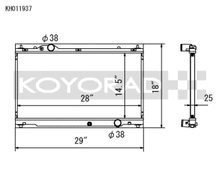 Koyo 06-13 Lexus IS250/IS350 2.5L/3.5L (6MT/AT) Radiator - view 1