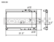 Koyo 92-00 Honda Civic 1.6 DOHC (Will Not Fit Vehicles w/AC) Manual Transmission Radiator - view 1