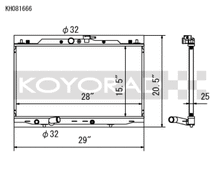 Koyo 04-08 Acura TSX 2.4L (MT) Racing Radiator - 25MM CORE - view 2