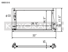 Koyo 04-09 Mazda Mazda3/Speed3 2.0/2.3L I4 NA/Turbo (MT) Radiator - view 1