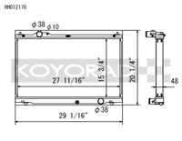 Koyo 08-11 Lexus IS-F 5.0L (AT) Radiator - view 1