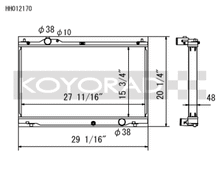 Koyo 08-11 Lexus IS-F 5.0L (AT) Radiator - view 1