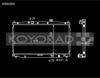 Koyo 11-16 Honda CR-Z 1.5L Hybrid (MT) / 09-14 Honda Fit (MT) Radiator - view 2