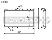 Koyo 03-07 Mitsubishi Evolution 8/9 2.0L Turbo (MT) Radiator - view 2