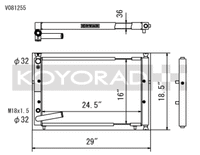 Koyo 94-01 Acura Integra w/ K-Series Swaps (2.0/2.4L) Radiator - view 1