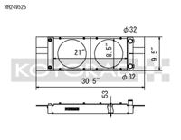 Koyo Honda Universal Pocket Radiator - view 1