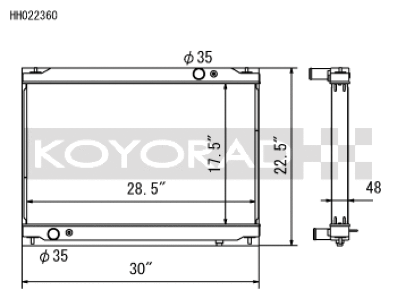Koyo Aluminum Racing Radiator - 09-13 Nissan GT-R R35 3.8L VR38
