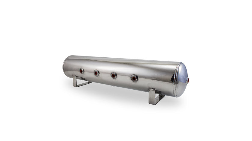 Air Lift Performance 4 Gallon 7-Port Aluminum Air Tank - Polished (12957)