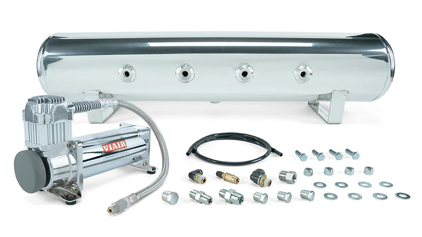 Air Lift Performance 4 Gallon 7-Port Polished Tank + VIAIR 444C Chrome (27803)