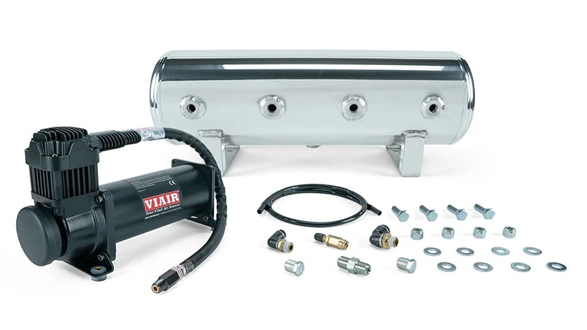 Air Lift Performance 2.5 Gallon Polished Tank + VIAIR 444C Black (27805)