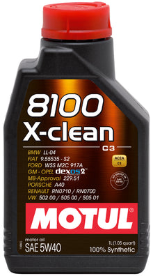 Motul 1L Synthetic Engine Oil 8100 5W40 X-CLEAN C3 -505 01-502 00-505 00-LL04 - view 2