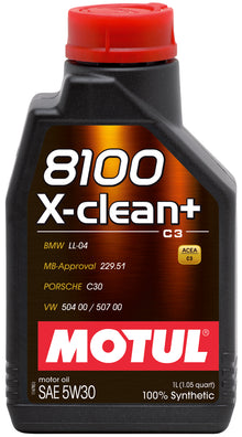 Motul 1L Synthetic Engine Oil 8100 5W30 X-CLEAN - LL04- MB 229.51- 504.00-507.00 - view 1