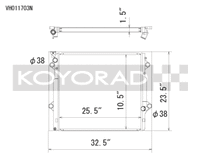 Koyo 03-09 Toyota 4Runner/Lexus GX470 4.7l Aluminum Radiator - Off-Road Use Only - view 1