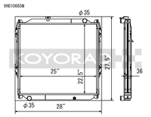 Koyo 96-02 Toyota 4Runner 2.7L / 3.4L w/ 5MT Radiator (Requires Cap PN SK-C13) - view 1