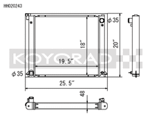 Koyo 90-96 Nissan 300ZX 3.0L Turbo (MT) Radiator - view 2