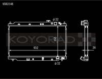 Koyo 94-01 Acura Integra (MT w/ Showa/Denso OEM) Radiator - view 1