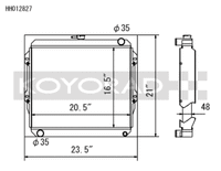 Koyo Toyota 84-95 Pickup 2WD/4WD/ 4Runner 2.4L I4 (22R/RE) MT Radiator *Will Not Fit 22RET* - view 2