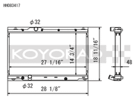 Koyo 2017 Honda Civic Type-R Radiator - view 1