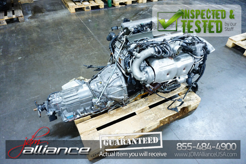 JDM Toyota 2JZ-GTE 3.0L DOHC Twin Turbo Non-VVTi Engine Transmission ECU Supra