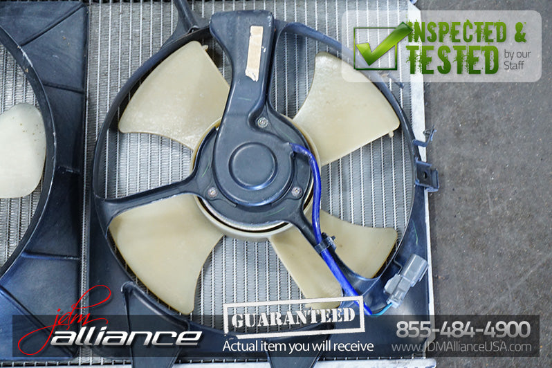 94-01 Acura Integra OEM Radiator With Fans DC2 DC4 DB7 DB8 LS RS GSR Type R