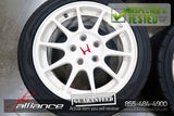 JDM 98-01 Honda Acura Integra Type R DC2 DB8 5x114.3 16" White Wheels Set - JDM Alliance LLC
