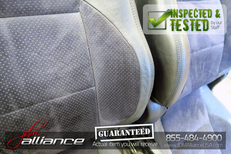 JDM Toyota Altezza SXE10 Front Seats Suede Leather Side Airbag Lexus IS300 - JDM Alliance LLC