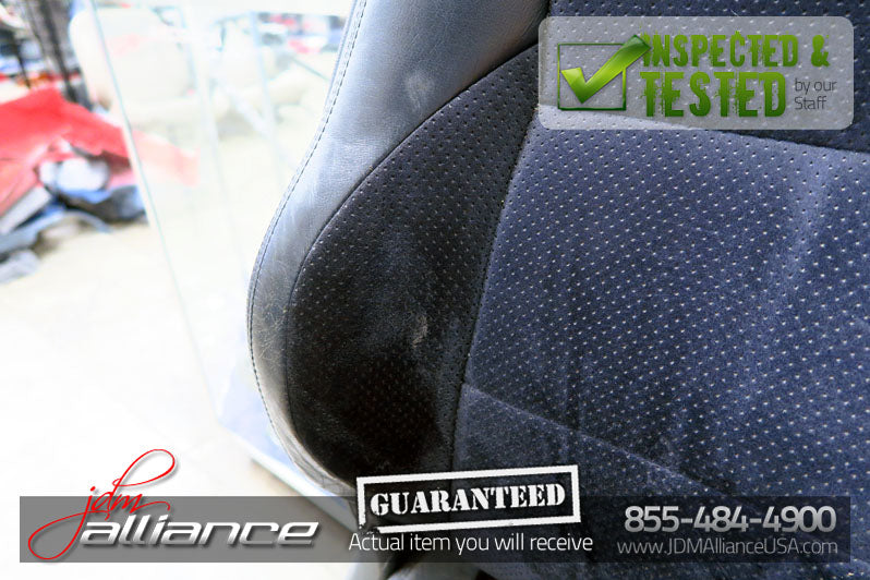 JDM Toyota Altezza SXE10 Front Seats Suede Leather Side Airbag Lexus IS300 - JDM Alliance LLC