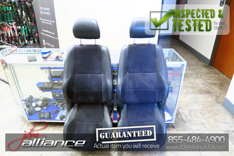JDM Toyota Altezza SXE10 Front Seats Suede Leather Side Airbag Lexus IS300 - JDM Alliance LLC