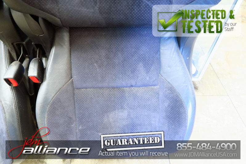 JDM Toyota Altezza SXE10 Front Seats Suede Leather Side Airbag Lexus IS300 - JDM Alliance LLC
