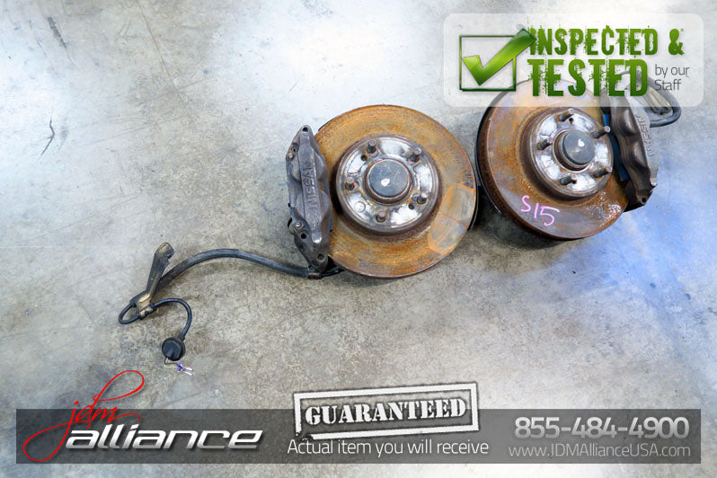 JDM Nissan Silvia S15 Front Brakes Calipers Rotors 5Lug Hub Disk - JDM Alliance LLC