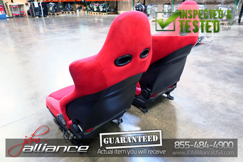 JDM 02-05 Honda Civic Type R EP3 OEM Red Recaro Seats K20A - JDM Alliance LLC