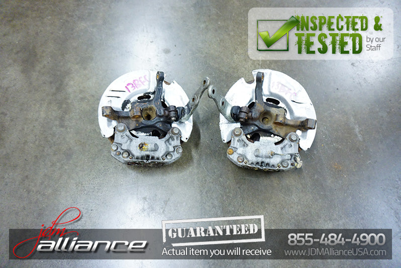 JDM 87-92 Mazda RX7 FC3S OEM Front Hub Rotor Assembly Brakes Spindles OEM