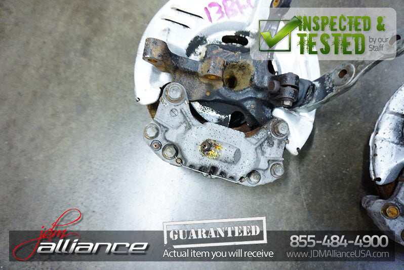 JDM 87-92 Mazda RX7 FC3S OEM Front Hub Rotor Assembly Brakes Spindles OEM