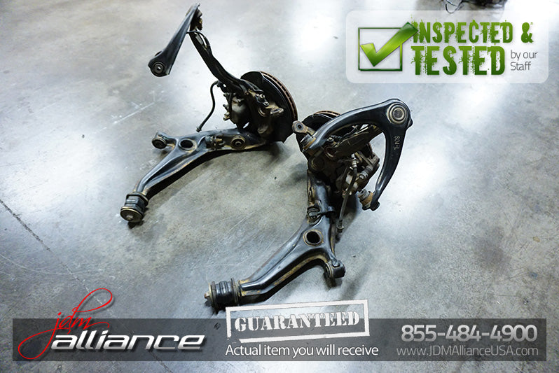JDM 96-00 Honda Civic Front Brake Hubs Rotors Calipers Spindles 4x100 Integra
