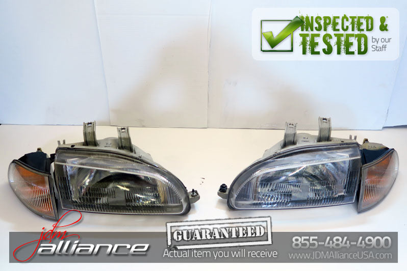 JDM 92-95 Honda Civic EG6 SiR OEM Headlights EG STANLEY - JDM Alliance LLC
